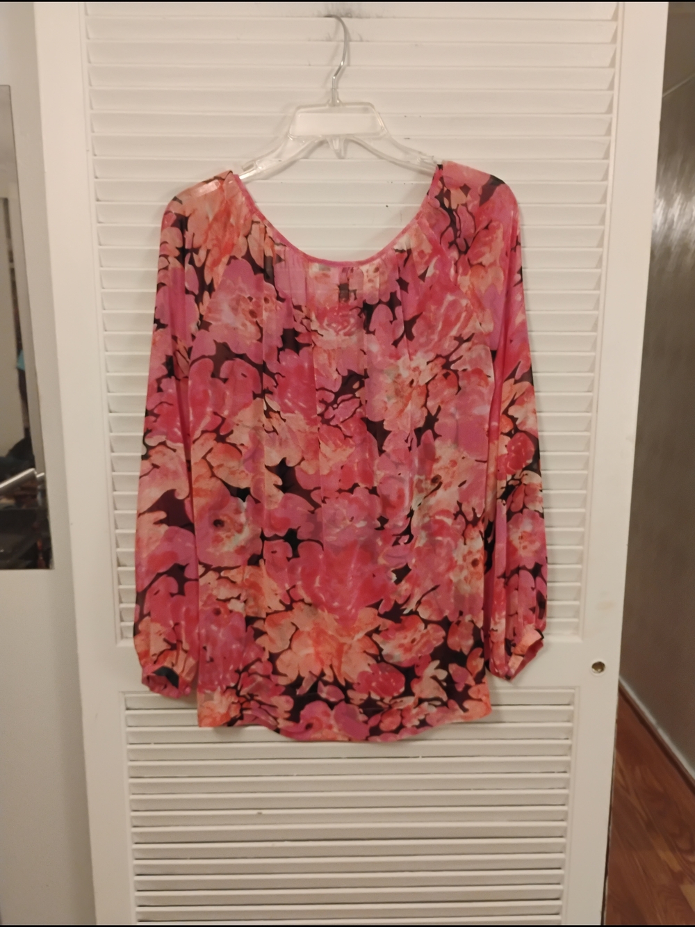 CAbi Pink Floral Peasant Blouse - Picture 6 of 6